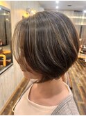 ショートボブハイライト