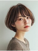 ピンクベージュ/アンブレラカラー/クールショート/前髪/大口子安