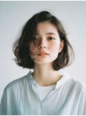 ミルクブラウン/ダークパープル/ナチュラルショート/夏/センター