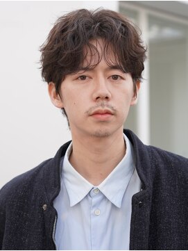 テン 心斎橋(tenn.) 心斎橋シャドウパーマメンズマッシュウルフカット波巻きパーマ