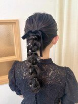 フェリーチェ 六本木店(Felice)&nbsp;編みおろしポニーテール  お呼ばれヘア 参列ヘア イベントヘア