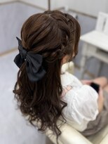 ヘアセットアリエス(aries)&nbsp;編み込みハーフアップ
