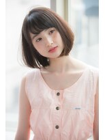 ガーデントウキョウ(GARDEN Tokyo) 小顔斜めバング&厚めバングのマーメイドアッシュハニーヘア