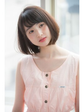 ガーデントウキョウ(GARDEN Tokyo) 小顔斜めバング&厚めバングのマーメイドアッシュハニーヘア