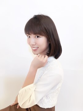 モリオ フロム ロンドン 鶴瀬店 【morio鶴瀬】黒髪ワンカール内巻きボブ