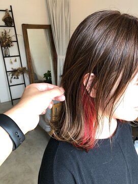 エイト(eito) インナーカラー　RED