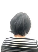 外ハネ無造作パーマ/小顔/デジタルパーマ/30代40代/ショートボブ