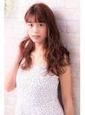 くびれヘア/アプリコットオレンジ/縮毛矯正/白髪ぼかし/髪質改善