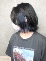 クレア 下北沢(CREA)&nbsp;インナーカラー×ネイビー×ボブ