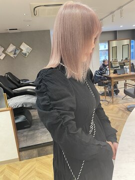 ロンド レア 天神大名店(Lond Le’a) ミルクティーベージュ/ダブルカラー/ブリーチ/くびれヘア