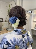 夏祭りヘアセット