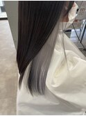 20代30代イヤリングカラーシルバーインナーカラー