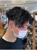 20代30代メンズツイストパーマ×束感オシャレ感ショート