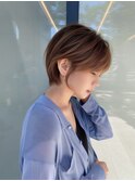 20代30代ひし形前下がり小顔簡単スタイリングショート