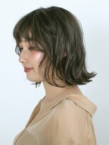 アース 川崎店(HAIR&MAKE EARTH) レディース　ミディアム　コテ巻き　ボブ　ベージュ　小顔