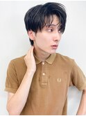 30代40代メンズセンターパート清潔感アッシュブラックモテ髪