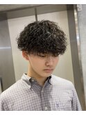 波巻きパーマ