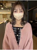 イヤリングカラーオリーブブラウンカラー