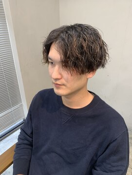 スレイ 西宮(SLAY) 波巻きハイライトアップバングツーブロックマッシュ