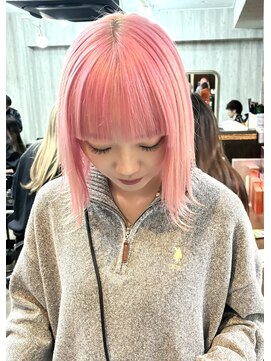 ノーバル バイ シエスタ 池袋(NoVal by siesta) pail pink × wide bang