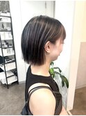 20代30代シルバーアンブレラカラーボブ