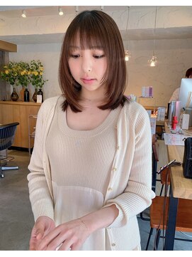 ドルセプラタ(Dulce plata) 大人可愛い小顔くびれレイヤーカット×ナチュラル艶カラー