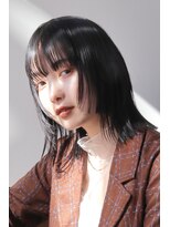 シスタ(SISTA)&nbsp;ボブウルフヘアぱっつん前髪/ブルーブラック【自由が丘】