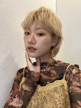 ロンドエニカ 大宮(Lond enika) イメチェン外ハネボブ美髪ワイドバングレイヤーショート/大宮