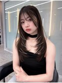 【福岡美容室/小山田】ロングレイヤー顔周り前髪