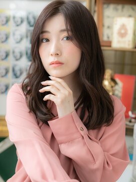 カバーヘア ブリス 大宮西口(COVER HAIR bliss) ★黒髪くすみベージュくせ毛風小顔ミディアムウルフ30代40代★1