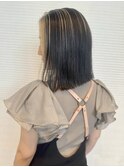 切りっぱなしボブ、おしゃれハイライト