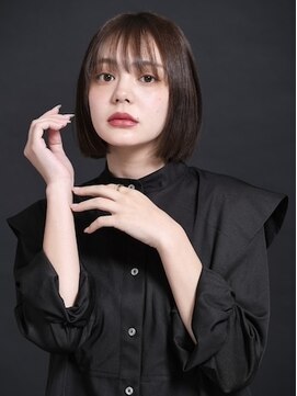 インデックスヘアー 錦糸町店(in'dex hair) 大人かわいい 小顔 ひし形ショートボブ 前下がりボブ エモージュ