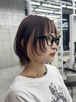 ビューブルー 亀戸錦糸町(VIEW BLUE)&nbsp;美髪シアーカラーピンクブラウンショートカット切りっぱなしボブ