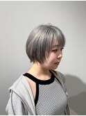 ボブ/ミニボブ/ハイトーン/ケアブリーチ/ホワイトシルバー