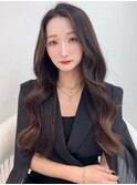 黒髪カタログ/オリーブグレー/ココアベージュ/小顔に見せるヘア