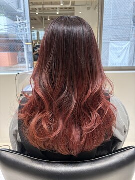 テクネ 天神大名(techne) 天神大名ピンクベージュダブルカラーケアブリーチレイヤーカット