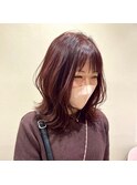 レイヤーカット/くびれヘア/艶カラー/暖色カラー