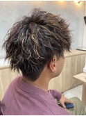men's/メンズツイストスパイラルパーマ/ナチュラルアップバング
