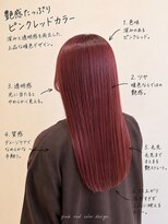 アース 武蔵境店(HAIR & MAKE EARTH) 艶感と透明感を両立したピンクレッドカラー|
