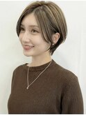 バレイヤージュ/白髪ぼかしハイライト大人ショートp戸田公園