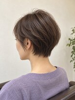 aptas 青山/表参道 白髪染め/白髪ぼかしハイライト/ボリュームアップエクステ&nbsp;表参道/青山/首元すっきり丸みショート