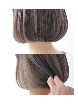 シカタ シーカ 鎌倉(CICATA/ShIKA.) シルバーグレーインナーカラーボブ【CICATA鎌倉】