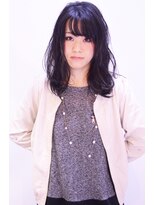 レセ 南柏店(Laissez)&nbsp;黒髪×抜け感ルーズウェーブ/セミロング/透明感【レセ南柏店】