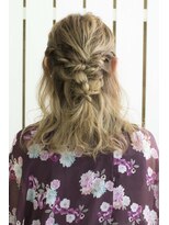 ハナブサ 御経塚店(HANABUSA)&nbsp;人と被らない◎編み込みハーフアップ