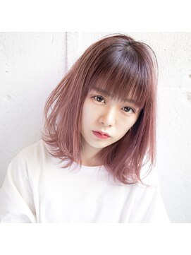 エイト 福岡天神店(EIGHT fukuoka) 【EIGHT福岡】藤崎_切りっぱなしレイヤー_シアモーブピンク