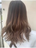 シルキーベージュ×ナチュラルロングスタイル20代30代