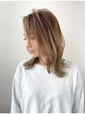 【flap MICHI島田和也】ブリーチベージュカラー