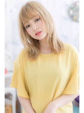 ミック ヘアアンドメイク アップ 駒込店(miq Hair&Make up) ホワイトラベンダー★外国人風ブロンドロングウルフb1