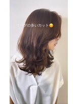 イニット 奈良新大宮(init.)&nbsp;20代 30代 40代 ペールベージュ 顔周りレイヤー ミストバング