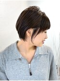 黒髪/グレーベージュ/レイヤーロング/前髪パーマ[西船橋/津田沼]